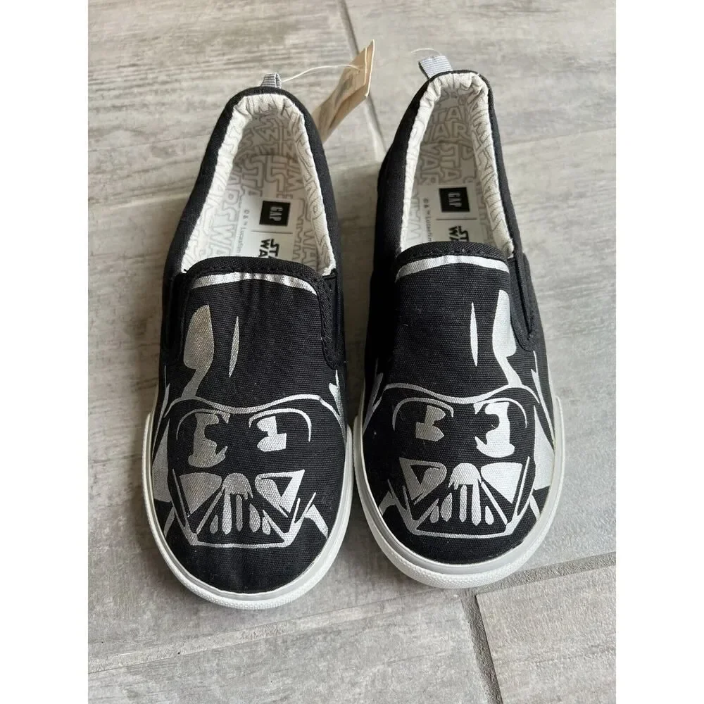 Baby Gap x Star Wars Darth Vader Slip On Shoes Boys Kids Toddler NEW 11 Casual